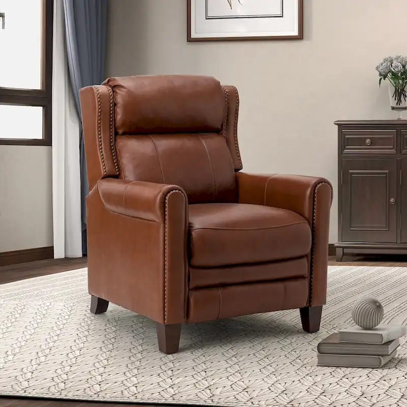 Felisa 32.48 Wide Genuine Leather Manual Recliner