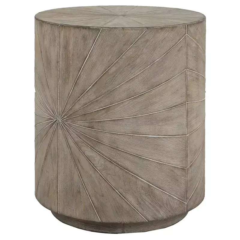 Gray Round Accent Table - Single