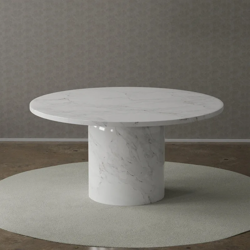60  Marble Dining Table - option for  Lazy Susan  available