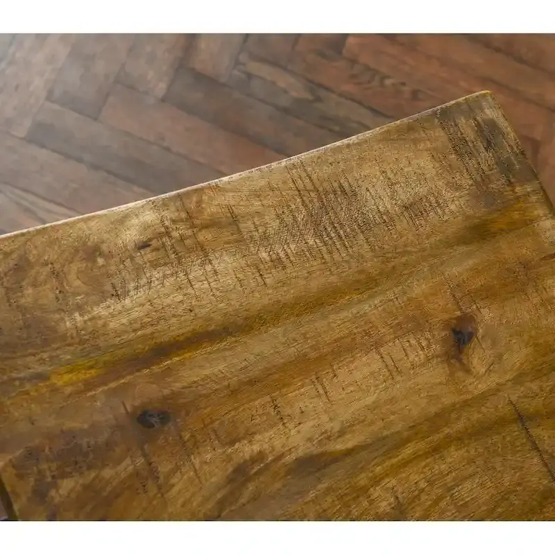 Carbon Loft Jarrell Wood and Iron Backless Stool