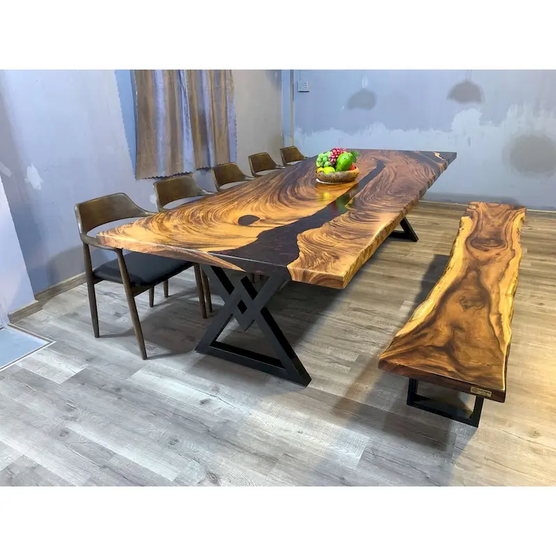 Sundaland 118  Large Slap Live Edge Dining Table