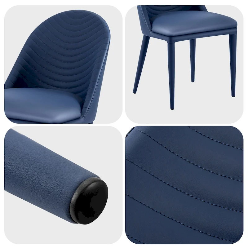 Fully Assembled Microfiber Leather Upholstered Dining Chairs, Set of 2 - 22.44 D x 18.5 W x 32.28 H