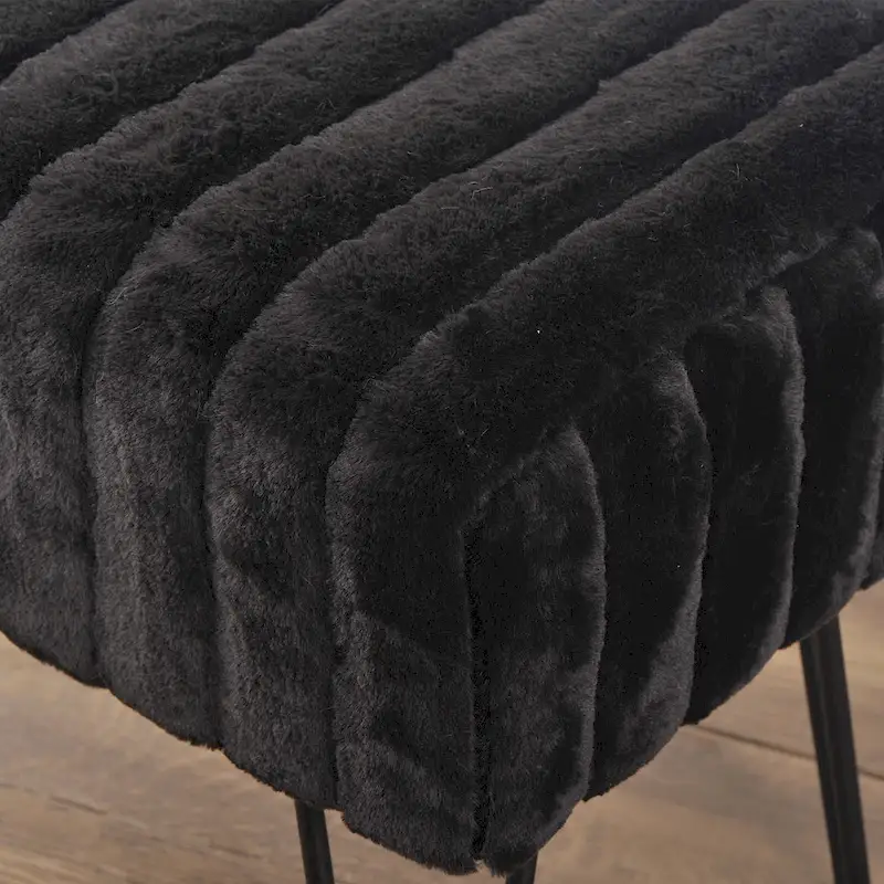 Serenta SuperMink Fauxfur Ottoman Bench