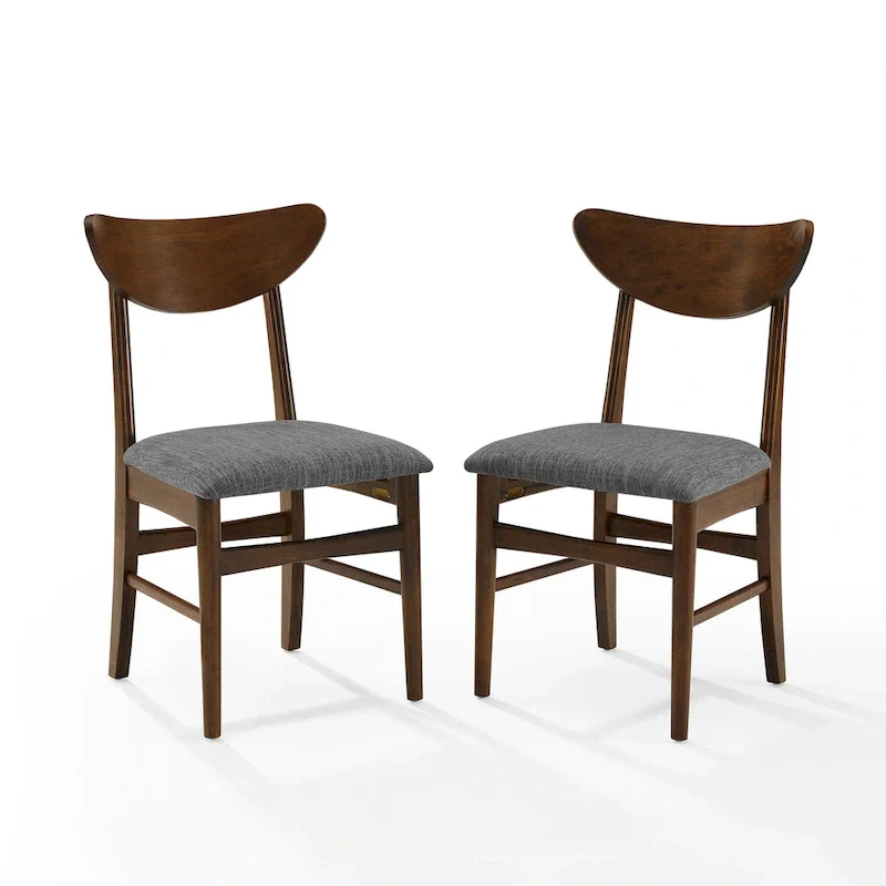 Crosley Landon 2Pc Wood Dining Chairs W/Upholstered Seat - 33.25H x19.75W x 19.75D