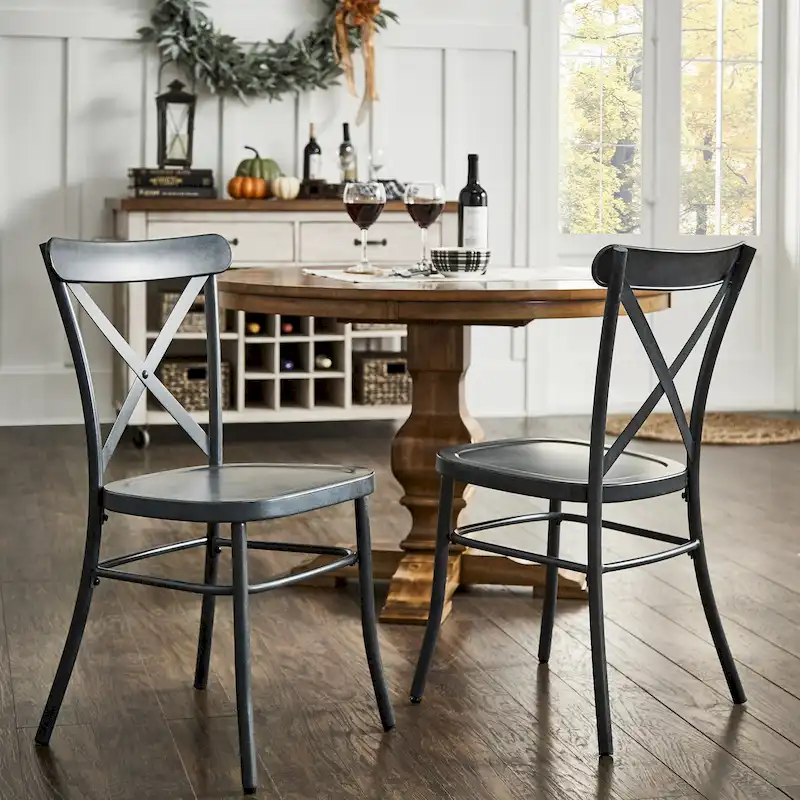 Metal Dining Chairs (Set of 2)