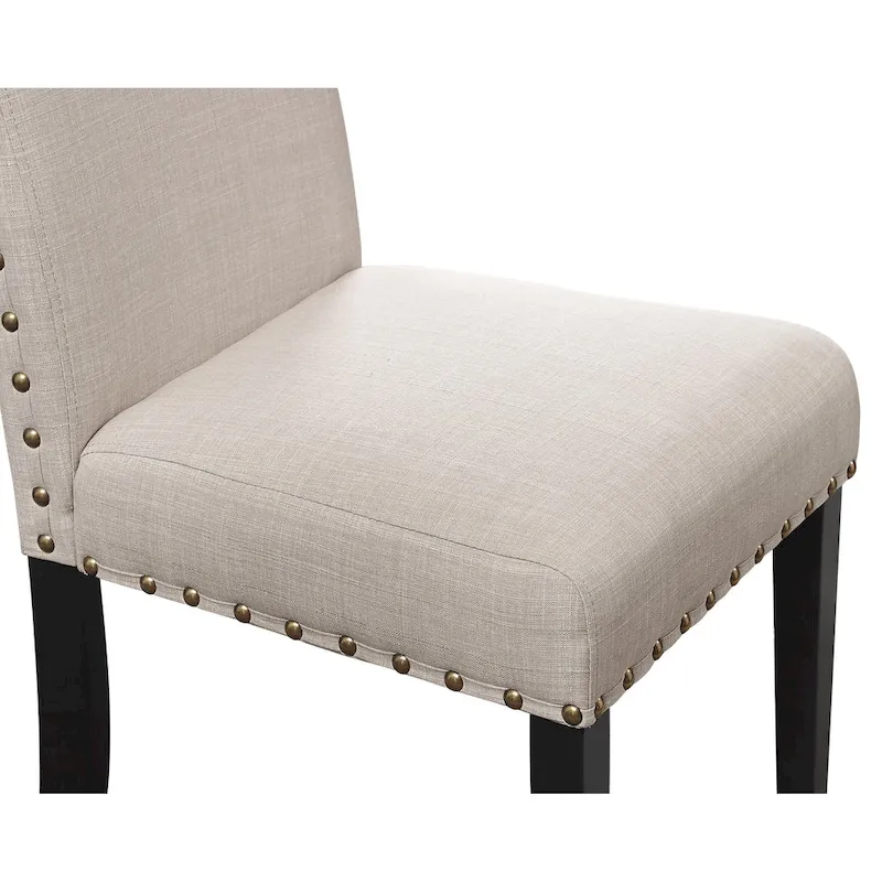 Modern Upholstered Dining Chair with Nail Head Trim