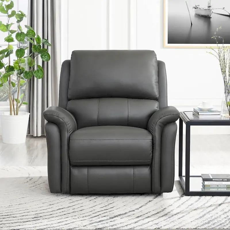 Hydeline Erindale Zero Gravity Power Recline and Headrest Top Grain Leather Sofa, Loveseat and Recliner