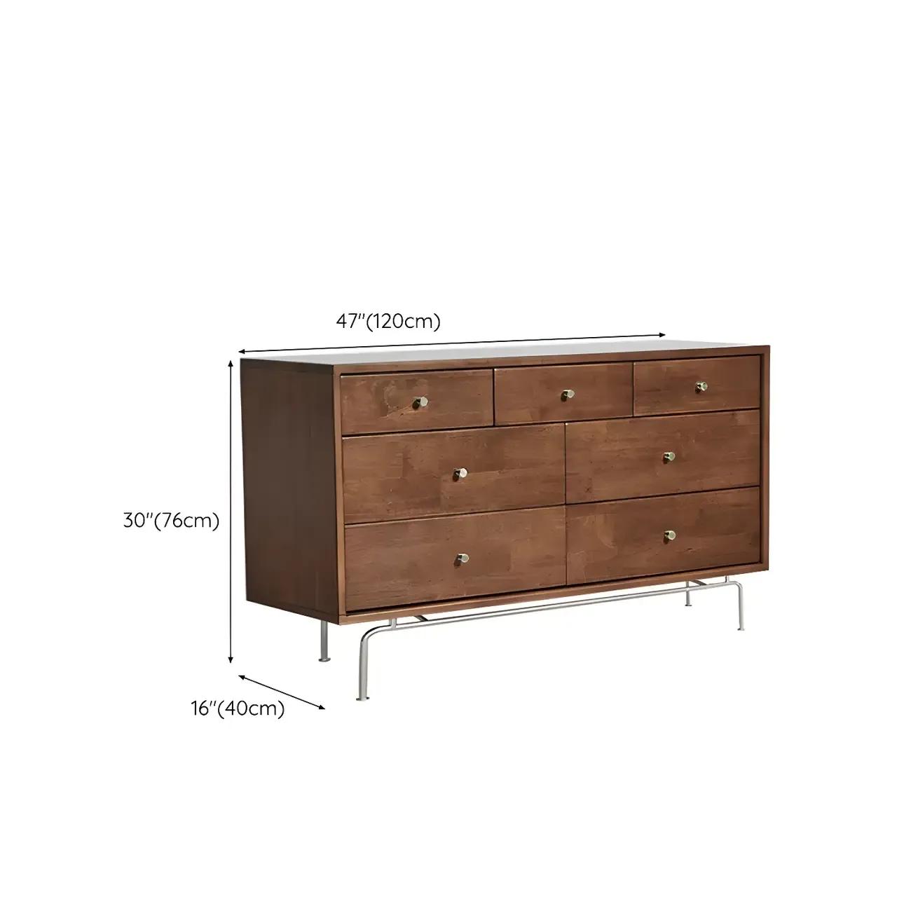 Stylish Wooden Dressers with Gold Accents and Drawers