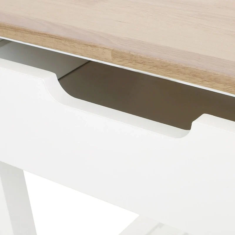 Compact Wooden Kitchen Cart with Wheels Shelves and Drawer