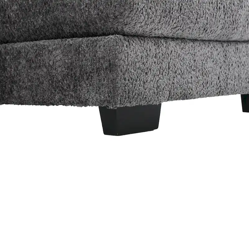 Gray Modern Large Modular U-Shape Sectional Sofa with Removable Cushions and Throw Pillows