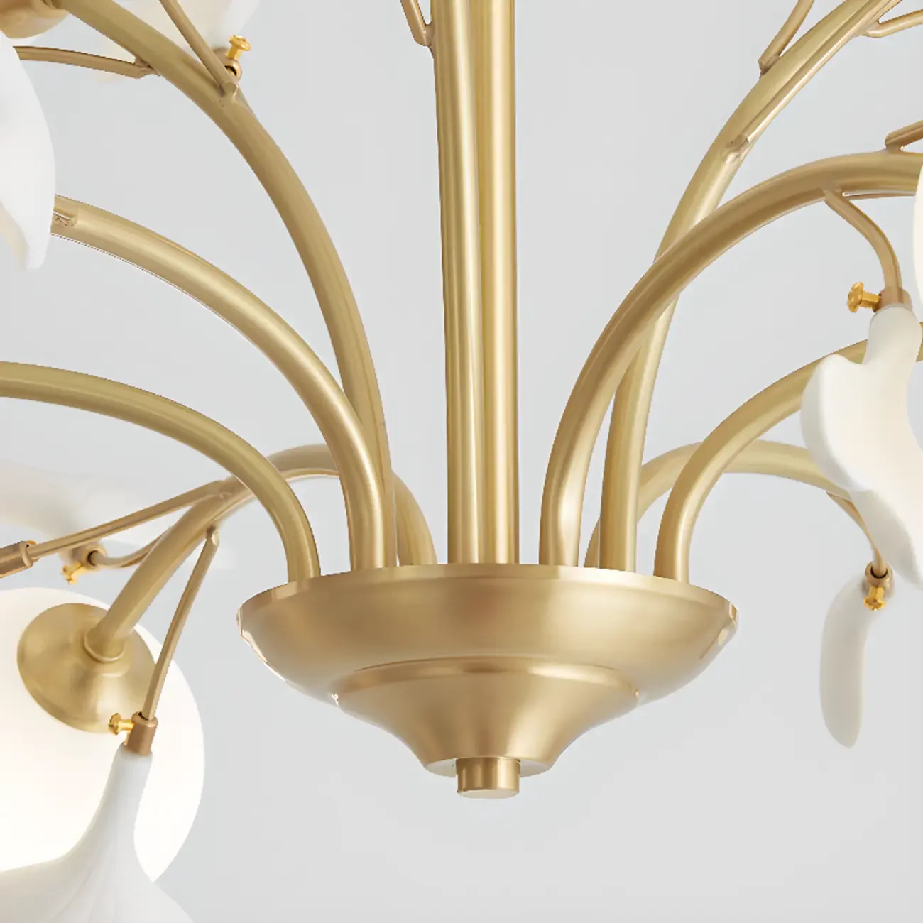 Modern Brass Branch Chandelier with Elegant Design