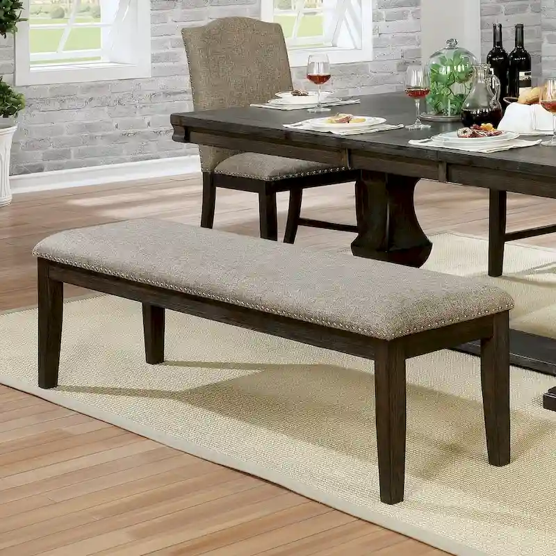 The Gray Barn Ruddy Road Farmhouse 63-inch Rectangle Espresso Dining Bench