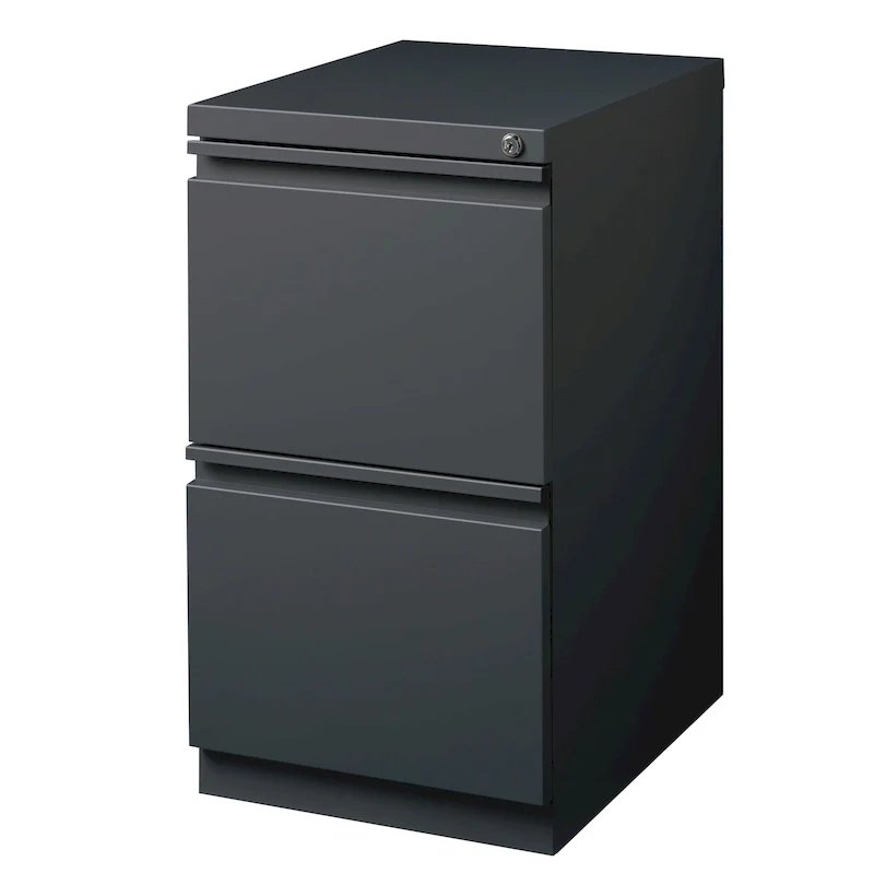 Hirsh 20-inch-deep Steel Mobile Two-drawer File Pedestal with Lock