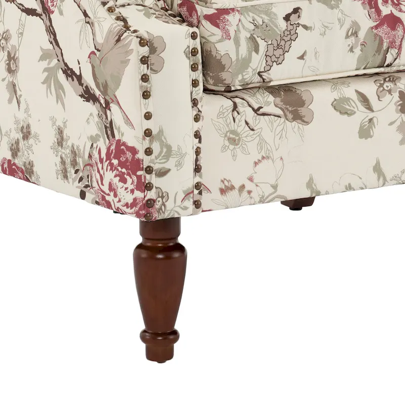 Traditional Nailhead Trim Armchair Accent Chairs Set of 2