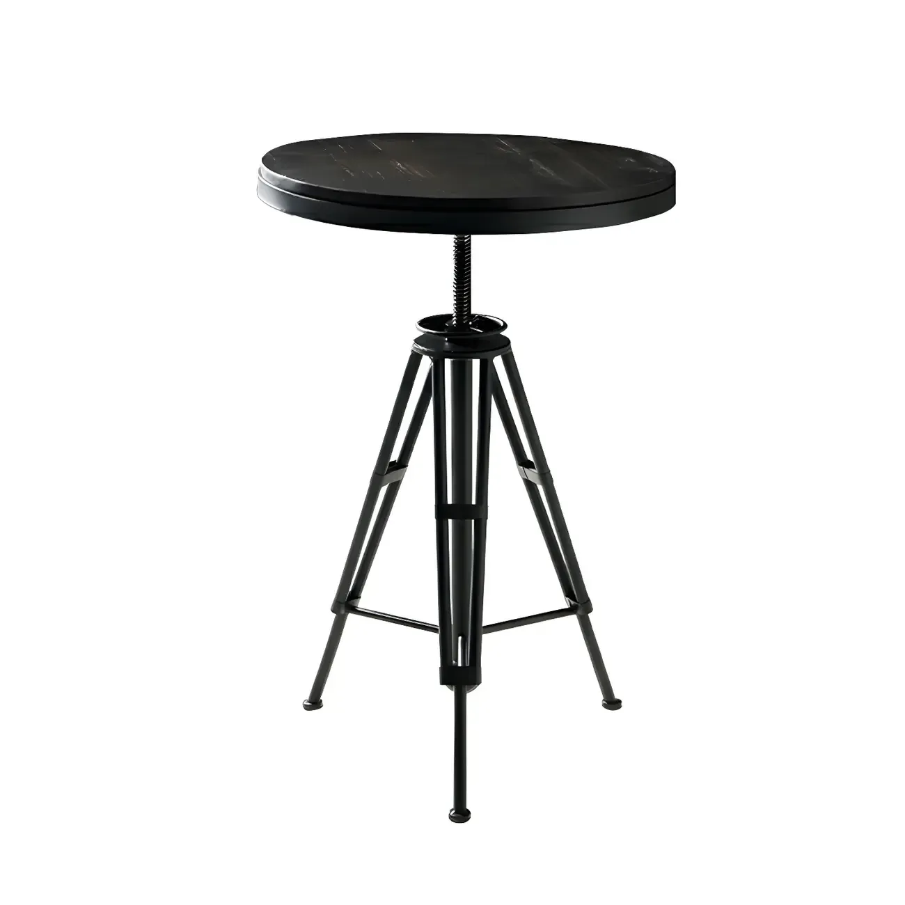 Industrial Brown Wooden Metal Adjustable Bar Tables