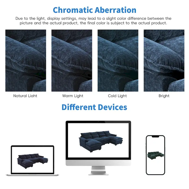 [VIDEO provided][New]109.8*55.9  Modern U-shaped Sectional Sofa with Waist Pillows,6-seat Upholstered Symmetrical Sofa Furniture