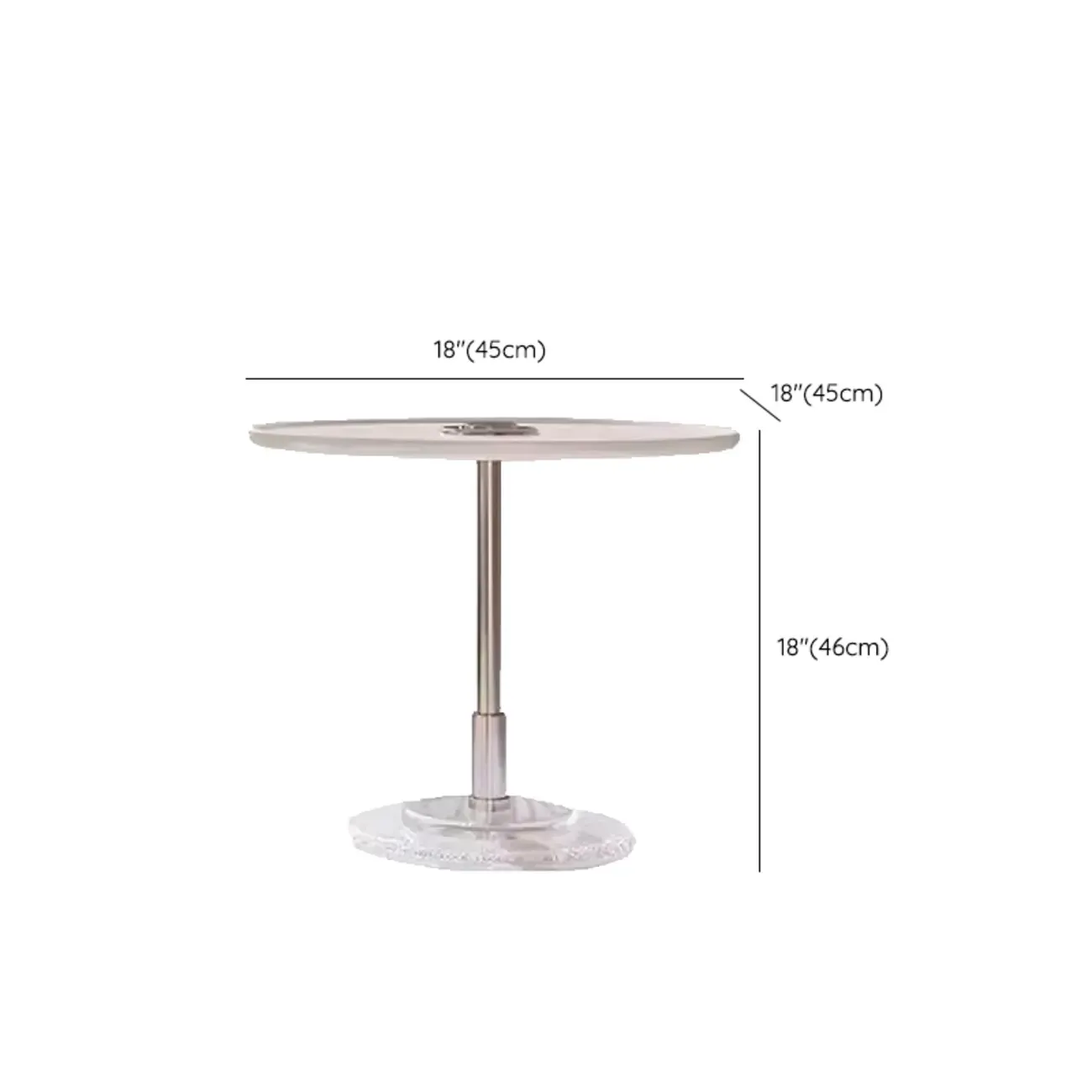 Brown Round Sleek Wooden Coffee Drawer Table