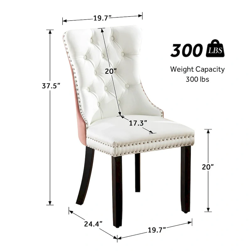 Modern Tufted Velvet Side Dining Chairs (Set of 4)