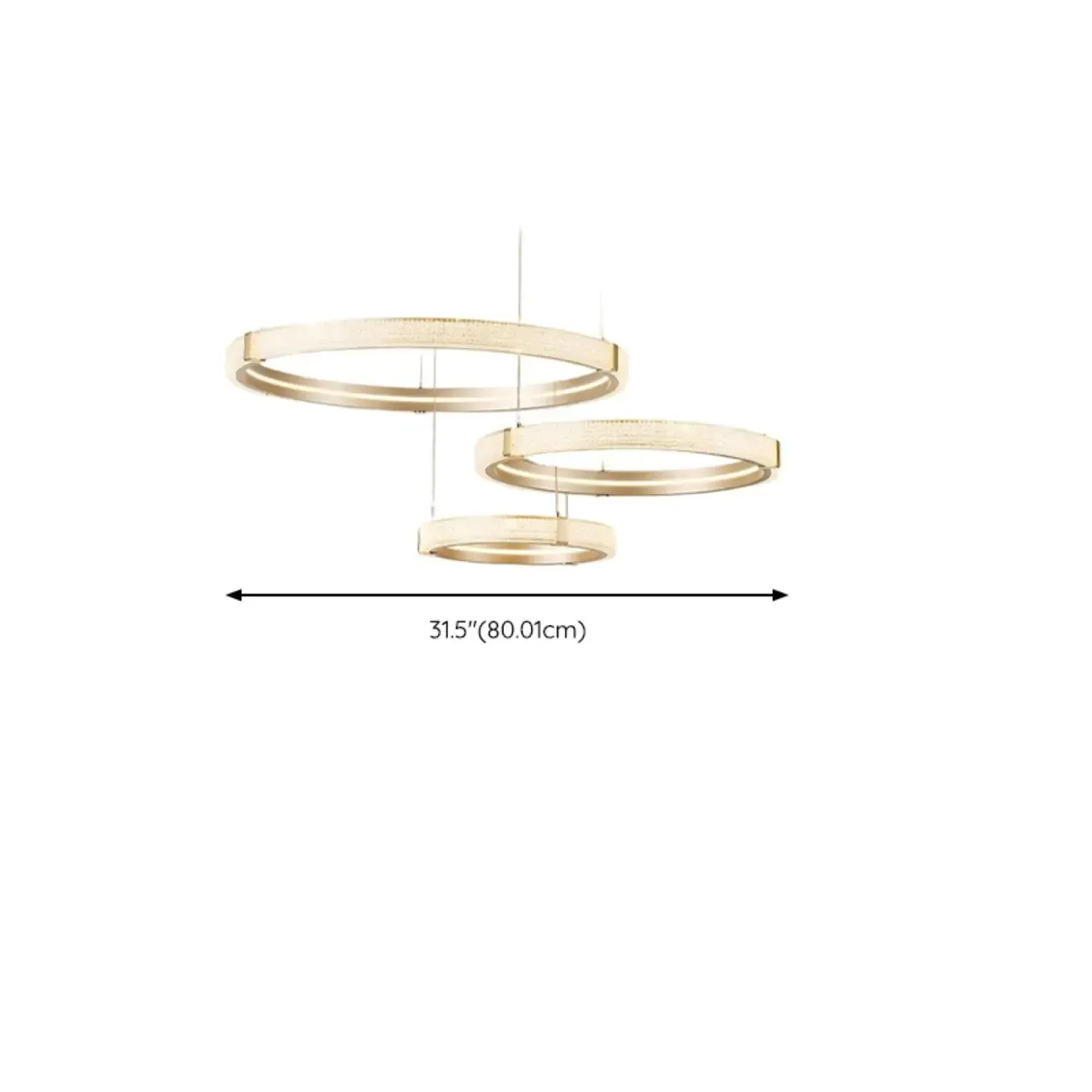 Gold Circular Crystal Ring Modern Chandelier Light