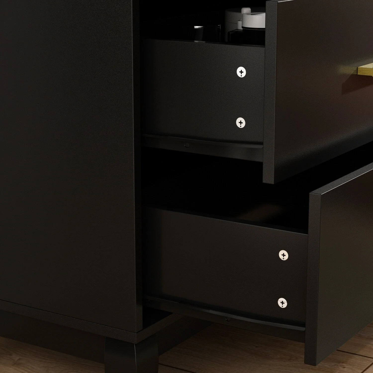 Timechee 6 Drawer 47.2''W Double Dresser Solid Wood Legs Lacquer Chest