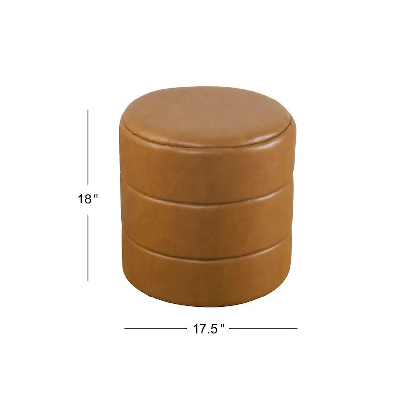 HomePop Upholstered Round Ottoman