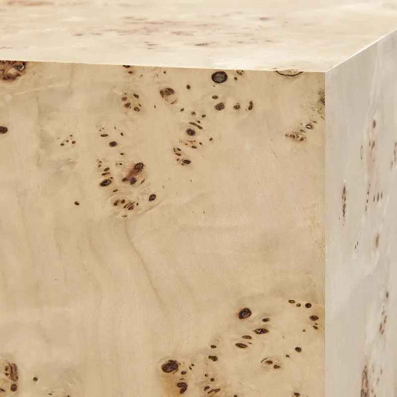 Cosmos 36 Square Burl Wood Coffee Table - N/A