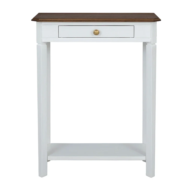 Marnie Two-tone 1-drawer Solid Wood Console Accent Table with Shelf by East at Main