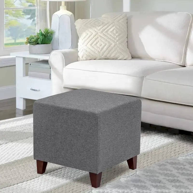 Adeco Simple British Style Passionate Cube Ottoman Footstool