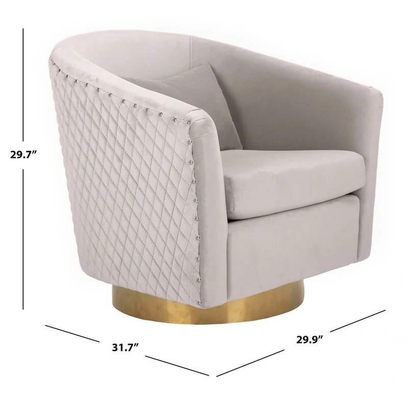 Quilted Swivel Tub Chair - 30Wx32Dx30H