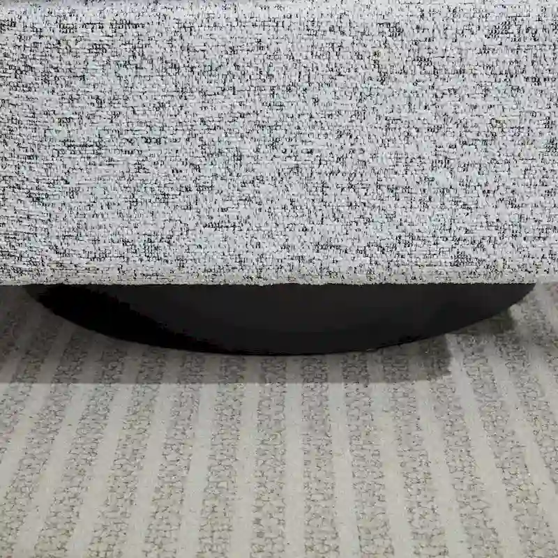 White+Black 31.5  Chenille Swivel Accent Chair with Solid Wood Frame