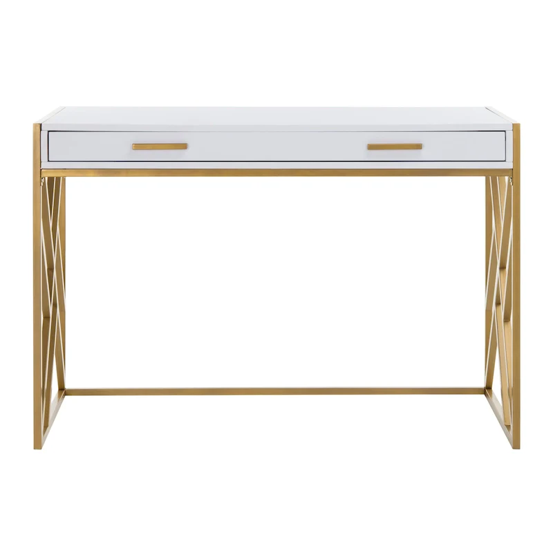 SAFAVIEH Manila Modern Dual-Tone 1-Drawer Desk