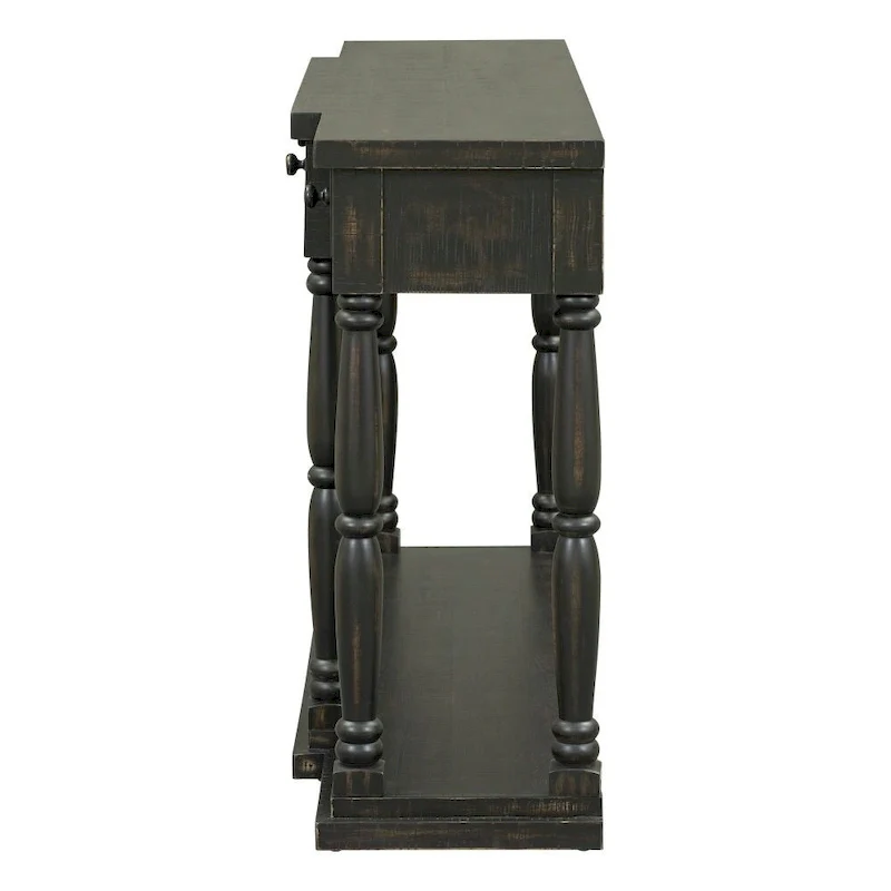 Antique Black Console Table - 63
