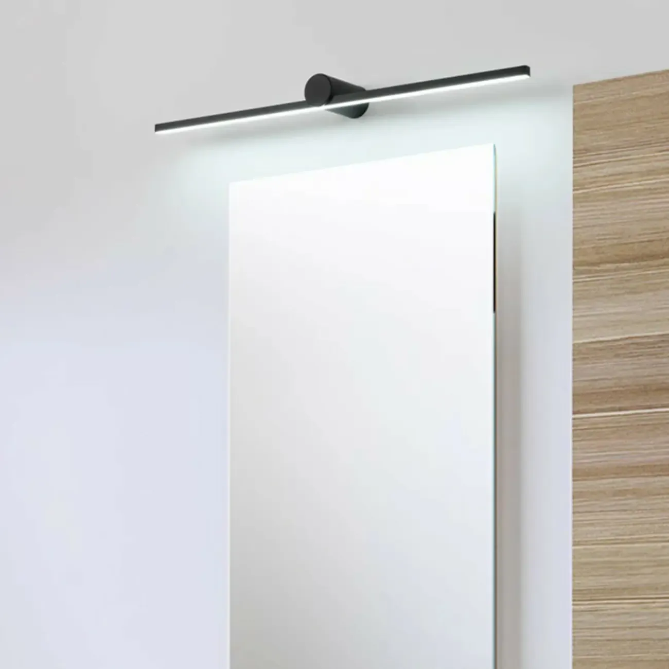 Linear Black Dimmable LED Vanity Light for Bathroom