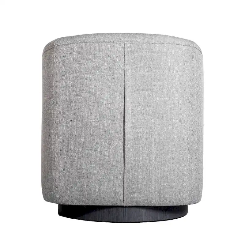 Barrel Accent Chair with 360 Swivel Vinyl Wrapped Base