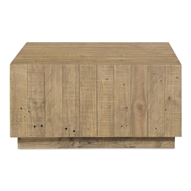 NADAAL STUDIOS Niall, Square Wooden Coffee Table, Brown - 31.5 X 31.5 X 16