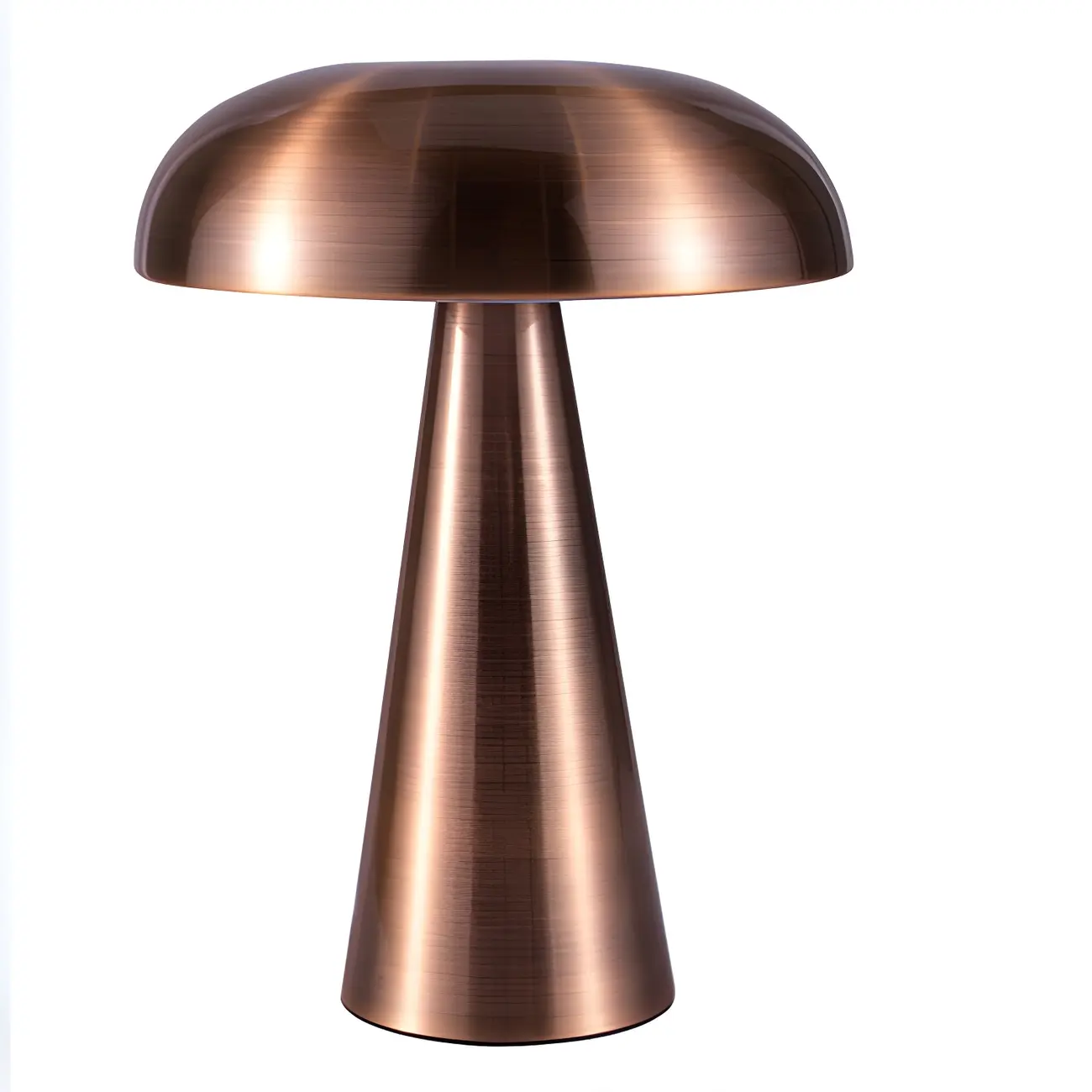 Contemporary Brass Table Lamp Rechargeable Power for Home