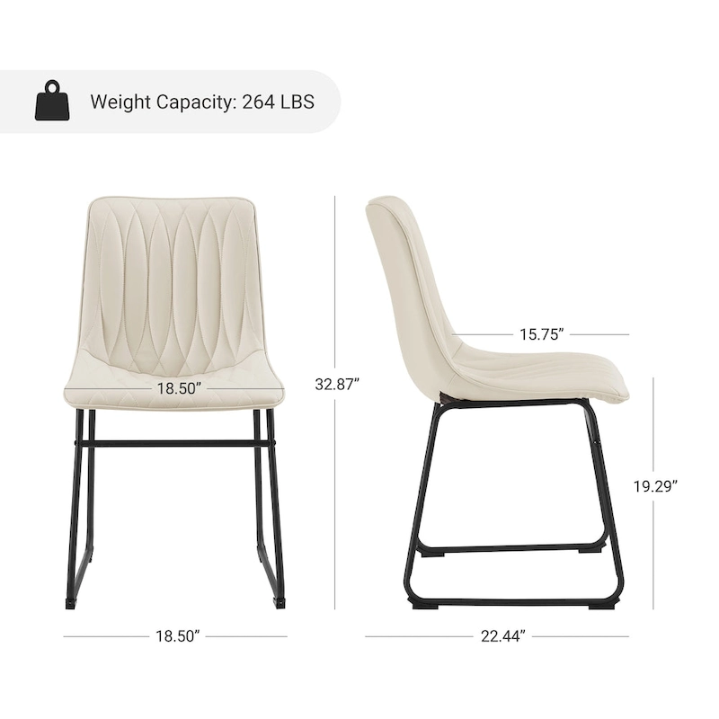 Art Leon Faux Leather Dining Chair (Set of 2)