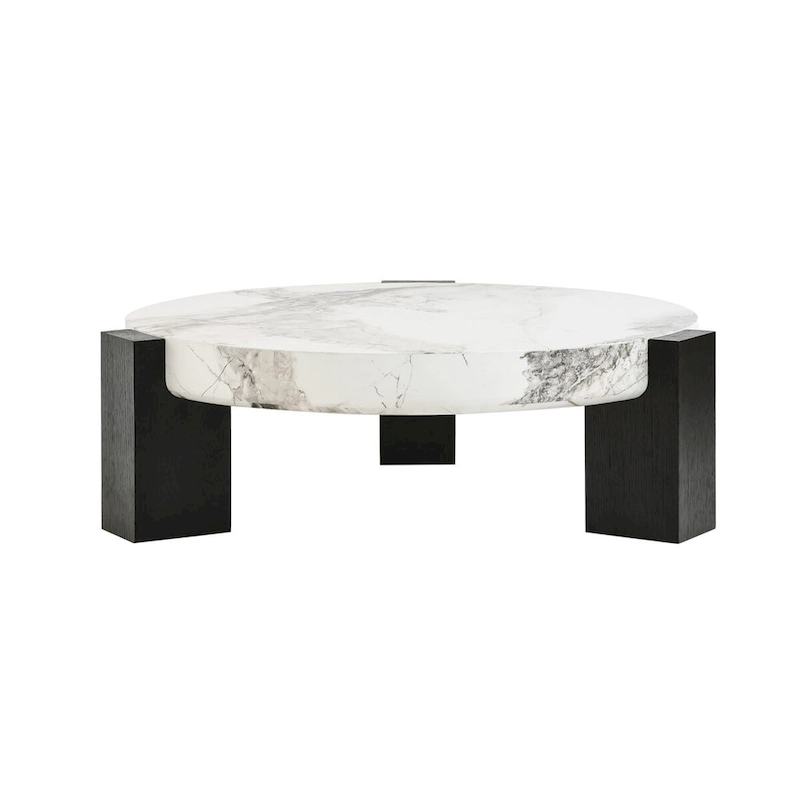 Modern Round Nesting Coffee Table Set of 2 With Glass Top