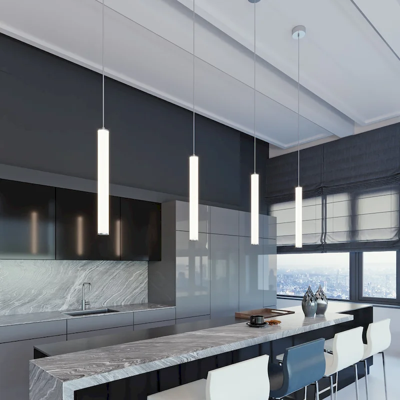 Caden 36-inch LED Pendant with White Acrylic