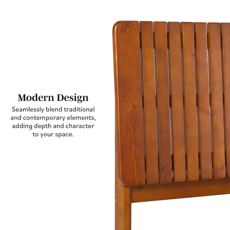 Middlebrook Designs Slatted Headboard Modern Queen Bed