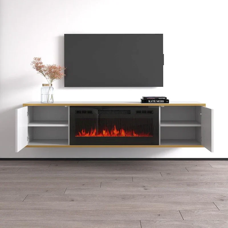 Goldie BL-EF Electric Fireplace 65 TV Stand