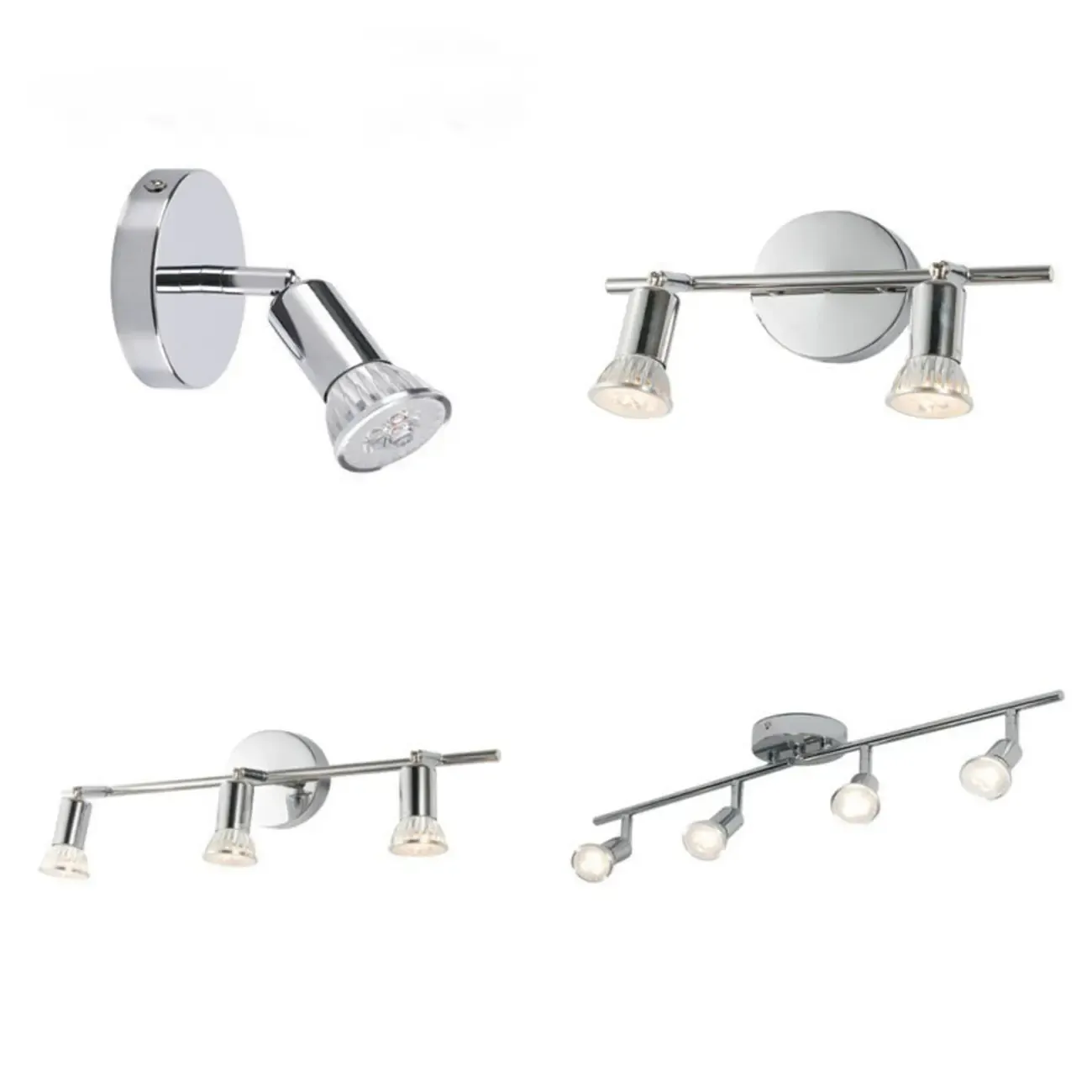 Adjustable Modern Chrome Semi Flush Mount Ceiling Track Light