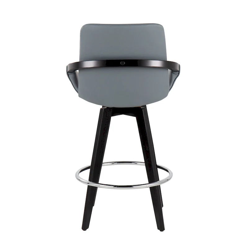 Carson Carrington Pugo Fixed-Height Counter Stool with Black Wood Base (Set of 2)