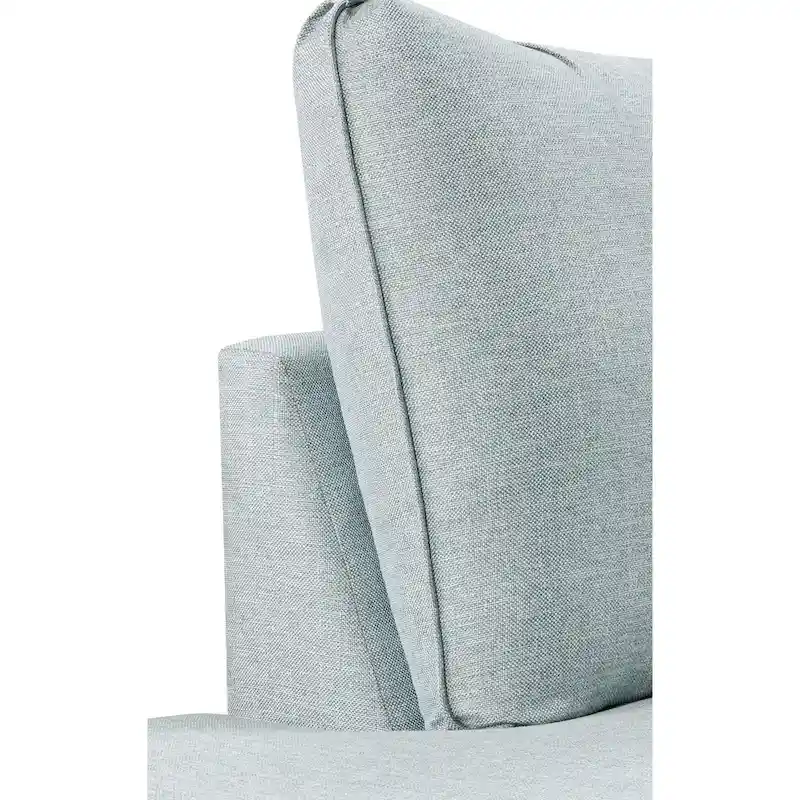 Grande Mist Round Arm Transitional Baby Blue Sofa