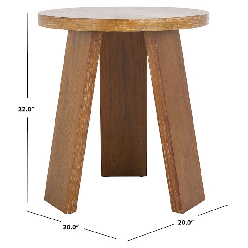 Accent Table - Oak Veneer, Natural Wood Grain, 20W x 20D x 22H