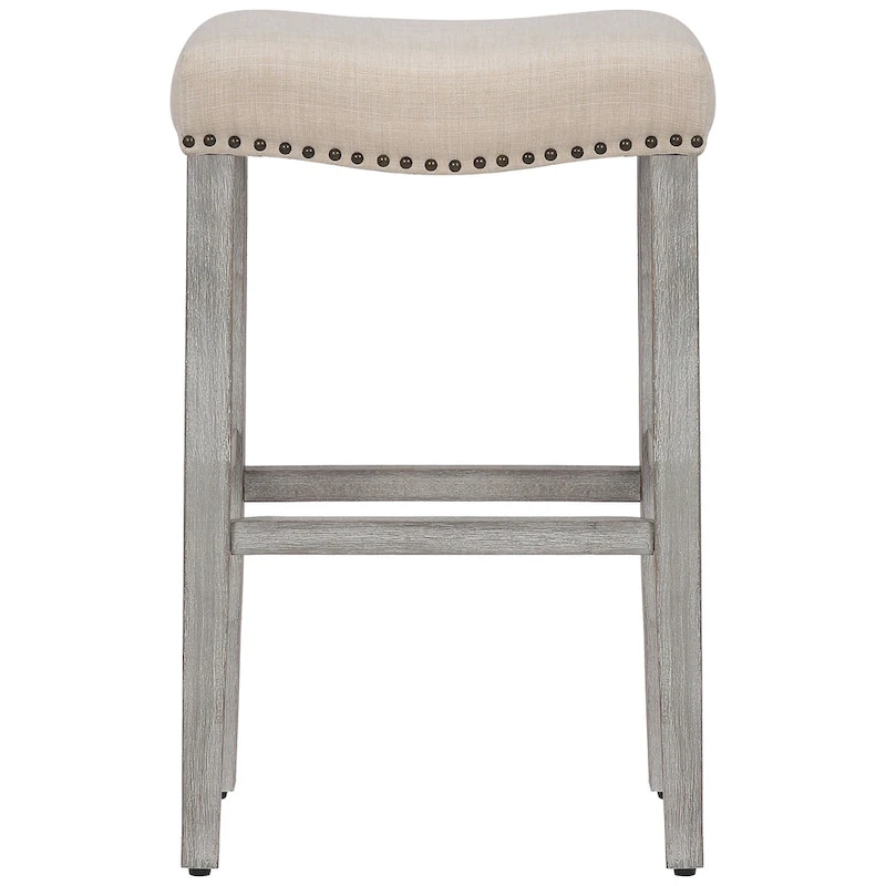 Jameson Upholstered Polyester Gray 29 Inch Bar Stool (Set Of 2)