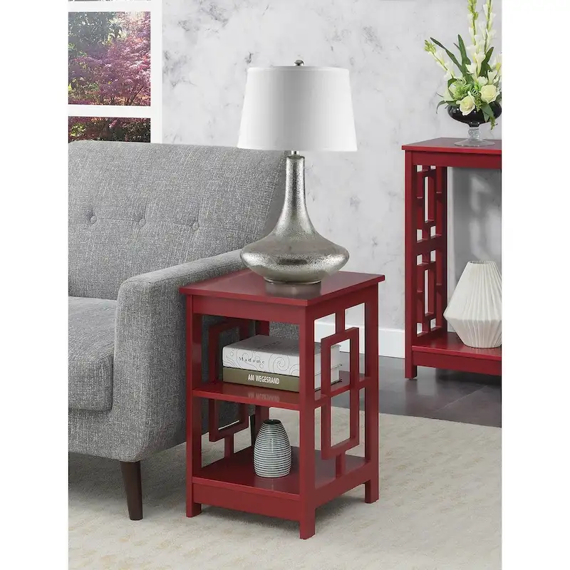 Convenience Concepts Town Square End Table with Shelves