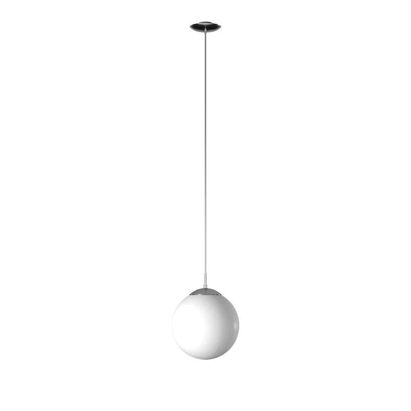 Eglo Rondo 1-light 60-watt Pendant with Matte Nickle Finish and Opal Glass