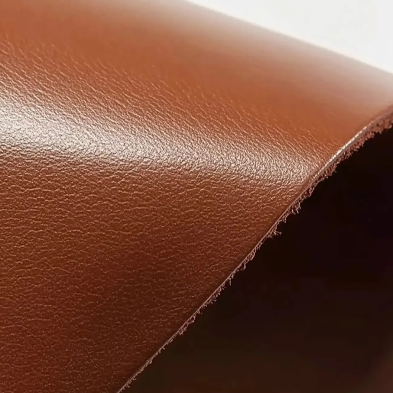 Brown Genuine Leather High Back Armrest Accent Chair