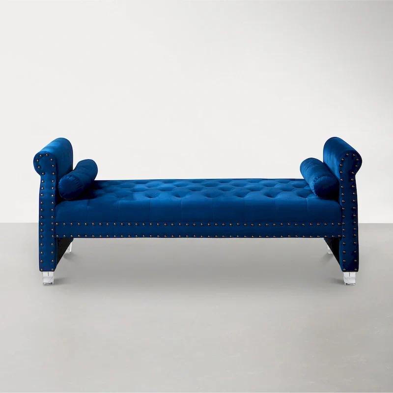 Viggo Rolled Arm Tufted Chaise Lounge